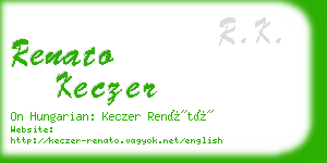 renato keczer business card